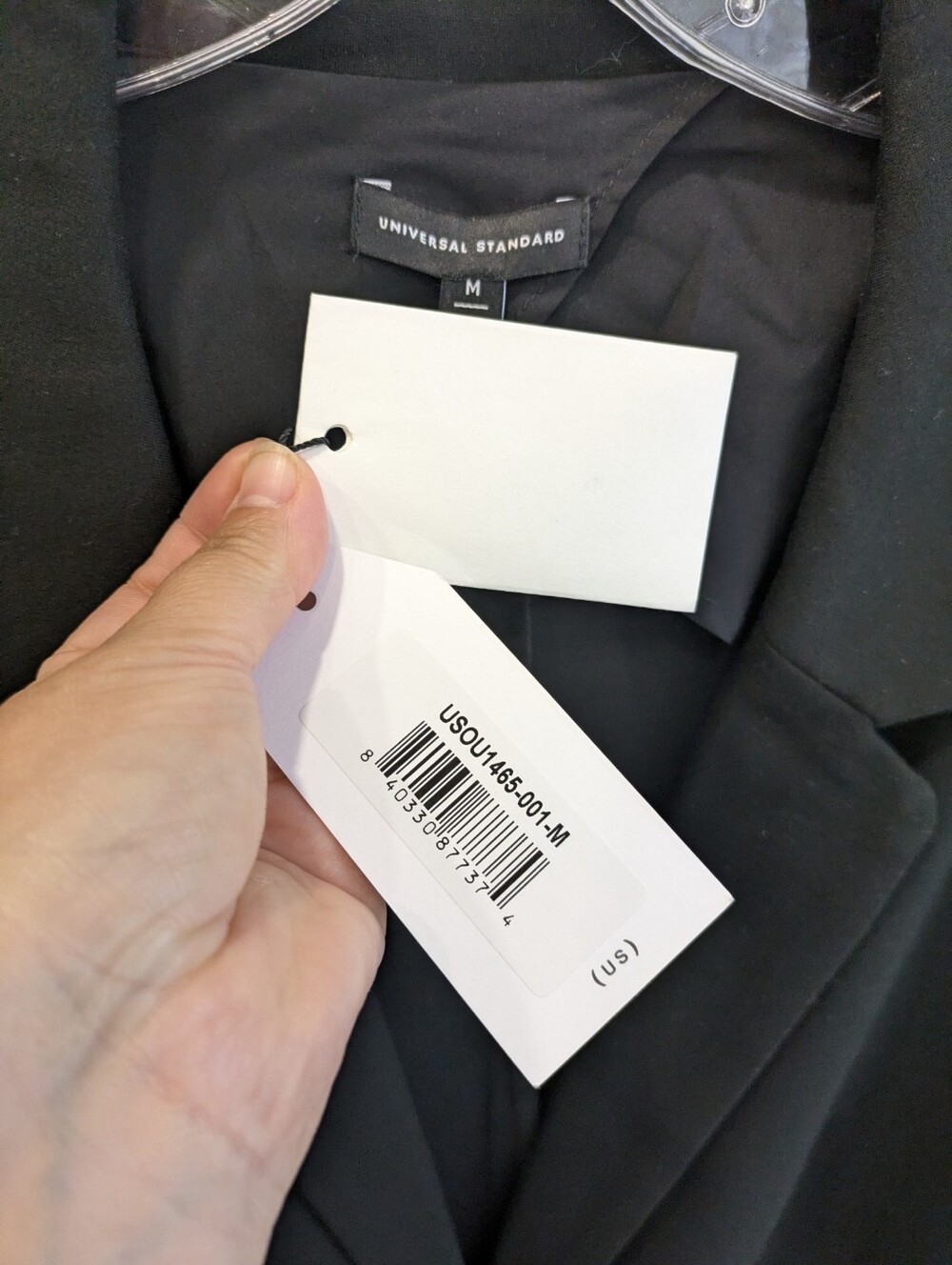 NEW Universal Standard Ponte Knit Blazer Medium 18 20 Black Two Button Career - Picture 7 of 9
